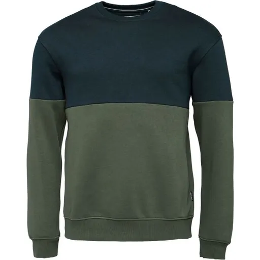 BLEND BHJUTAR Pánská mikina, khaki, velikost