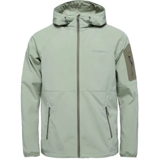 Columbia TALL HEIGHTS II HOODED SOFTSHELL Pánská softshelová bunda, světle zelená, velikost