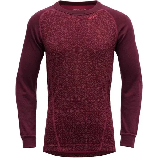 Devold DUO ACTIVE MERINO SHIRT JR Dětské termo triko, vínová, velikost 12Y