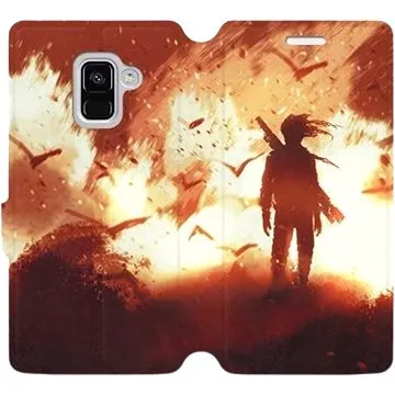 Flipové pouzdro na mobil Samsung Galaxy A8 2018 - MA06S Postava v ohni (5903226156757)