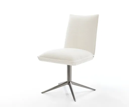 Jídelní židle Lelio-Flex bouclé měkký béžová podnož grafit 360°