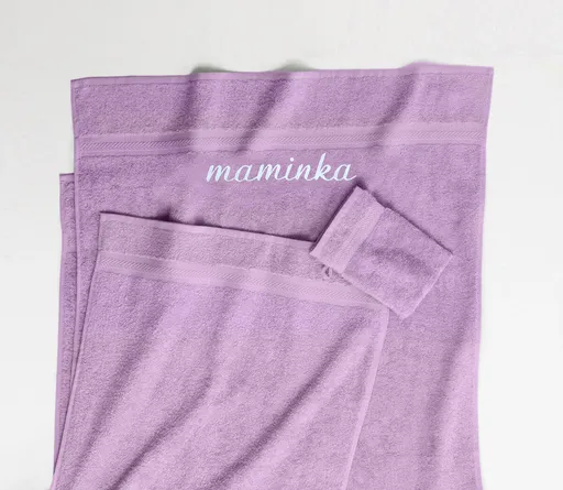 Froté ručník s výšivkou