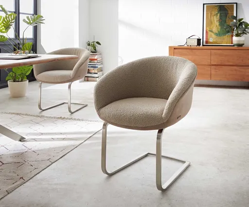 Jídelní židle Vinka-Flex plochá konzolová podnož nerezová ocel