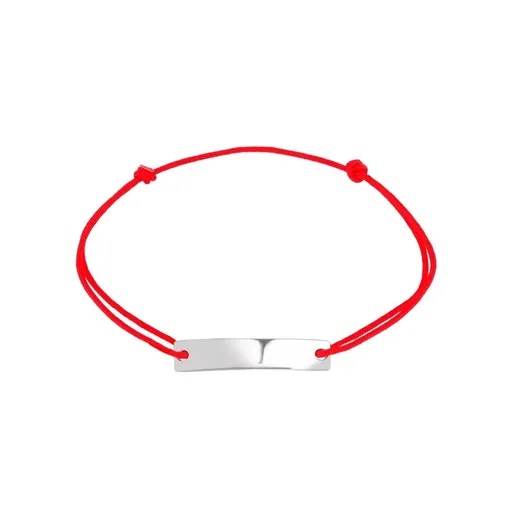Evolution Group - Pavona Textilní červený náramek se stříbrnou ozdobou 13055.3 red
