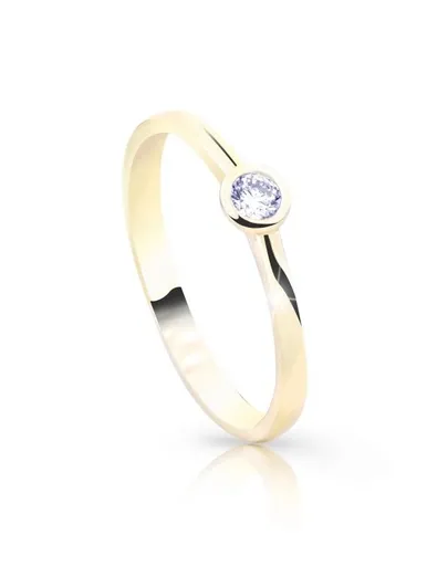 Cutie Diamonds Zásnubní prsten ze žlutého zlata s diamantem DZ8006-10-X-1 49 mm