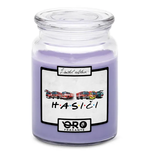 Svíčka Hasiči (Vůně svíčky: Levandule)