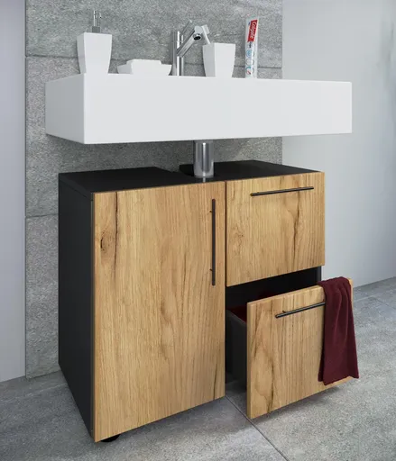 VCM Skříňka pod umyvadlo Flandu, antracitová