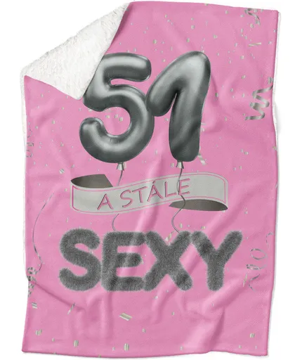 Deka Stále sexy – Růžová (věk: 51, Podšití beránkem: ANO)