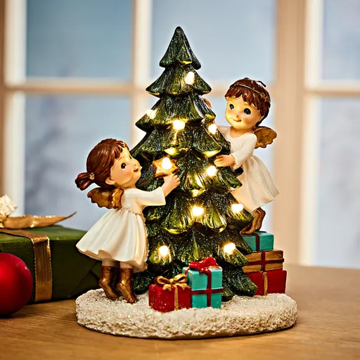 LED jedle s andělem