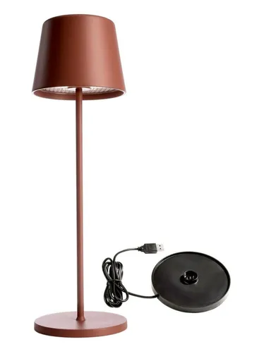 Light Impressions Deko-Light nabíjecí svítidlo - sada Canis terakota + nabíjecí základna 620196