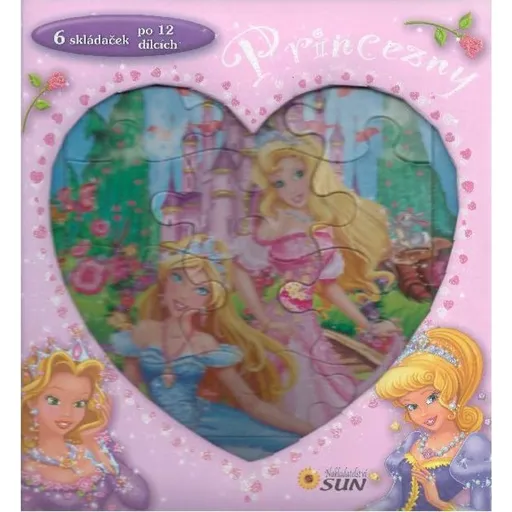 Princezny skládačková knížka srdce