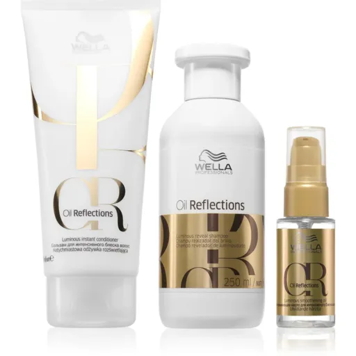 Wella Professionals Oil Reflections Set výhodné balení pro lesk a hebkost vlasů 3 ks