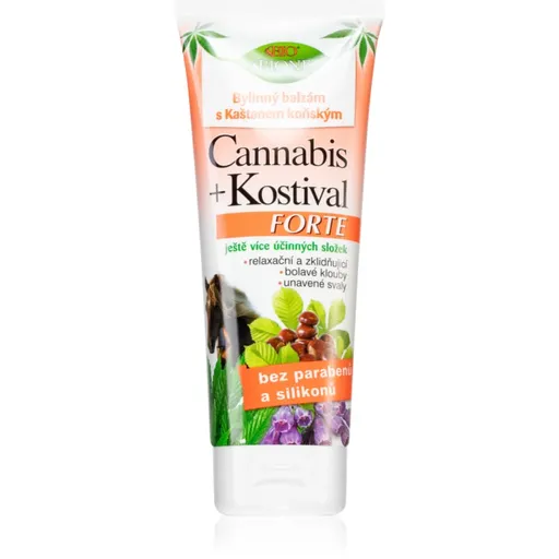 Bione Cosmetics Cannabis Kostival Forte bylinný fluid na svaly, klouby a vazy 205 ml