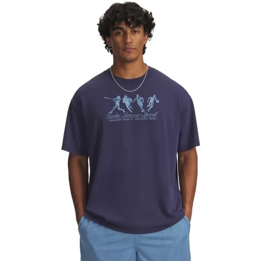 Under Armour HEAVYWEIGHT ATHLETES Pánské tričko, tmavě modrá, velikost M