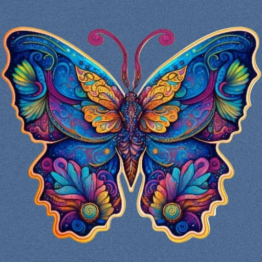 Malování na plátno - Motýl 30 x 30 cm