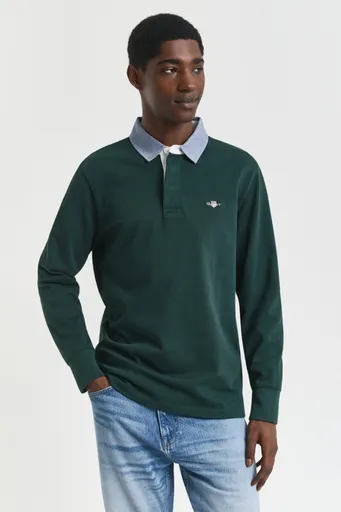 POLOKOŠILE GANT REG CHAMBRAY HEAVY RUGGER TARTAN GREEN