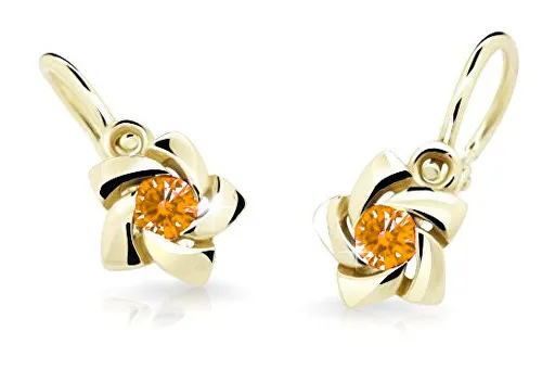 Cutie Jewellery Zlaté dětské náušnice C2201-10-X-1 oranžová