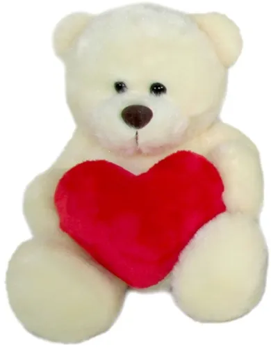 Plyšový medvídek se srdcem 16 cm (mix)