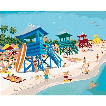 Zuty - Malování podle čísel - POBŘEŽNÍ HLÍDKA A MOŘE (ROBERT JOHNSON), 80x100 cm, vypnuté plátno na  (HRAmmb07271nad)