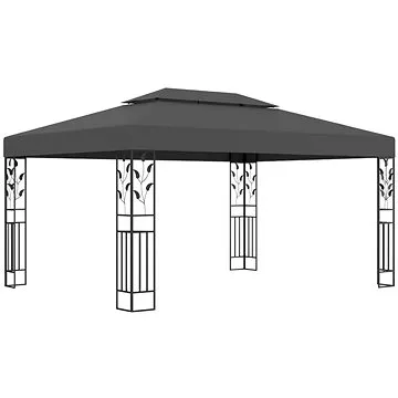 Altán s dvojitou střechou 3 x 4 m antracitový (48031)