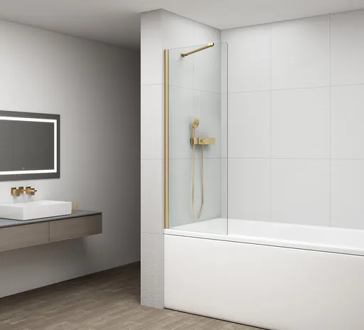 POLYSAN FISA vanová zástěna 800x1500, zlato mat, čiré sklo FS1082-G