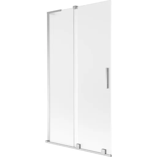 MEXEN/S Velar L dvoukřídlá posuvná vanová zástěna 100 x 150, dekor, chrom 896-100-003-31-01