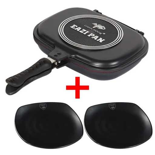 Giants fishing pánev na vaření eazi pan medium + 2x talíř plate black large zdarma!