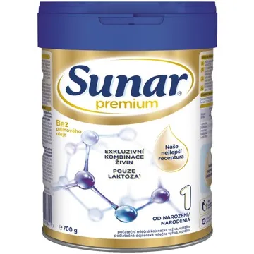 Sunar Premium 1 Počáteční kojenecké mléko 700 g (8592084417611)