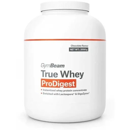 GymBeam TRUE WHEY PRODIGEST 2000 G ČOKOLÁDA Syrovátkový protein, , velikost 2 KG