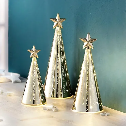 LED skleněné kužely Brilliare, 3 ks