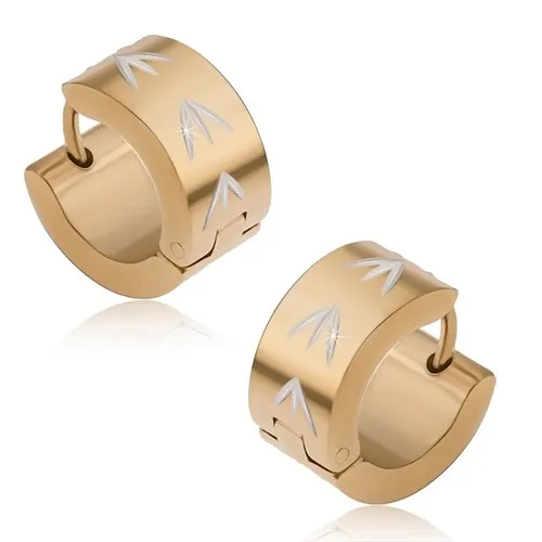 Kruhové náušnice z oceli, zlaté, stříbrné šipky