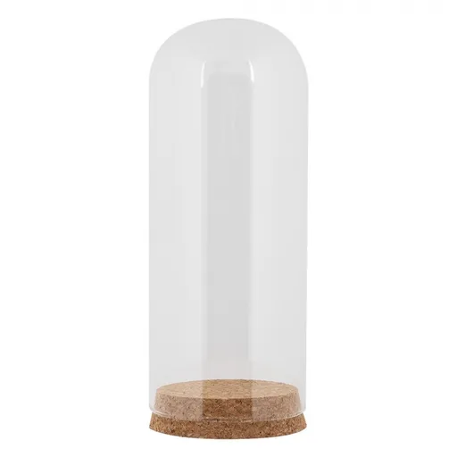 Skleněný poklop s korkovou zátkou Tarry - Ø 8*20 cm Clayre & Eef