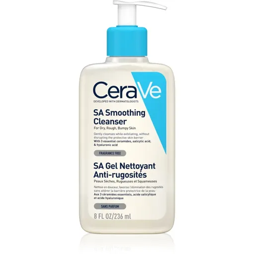 CeraVe Cleansers SA Smoothing Cleanser čisticí a zjemňující gel pro normální a suchou pokožku 236 ml