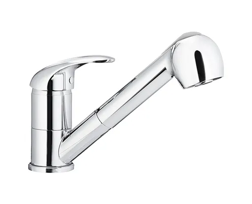 KFA INDIRA dřezová baterie otočná s vytahovací sprchou, chrom 6613-110-00