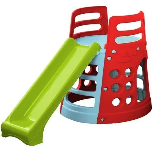 Klouzačka s věží a prolézačkou - Zelená skluzavka 120 cm