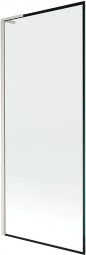 MEXEN/S Next L vanová zástěna FIX 80 x 150, černá vzor, nikl kartáčovaná 895-080-000-03-70-97