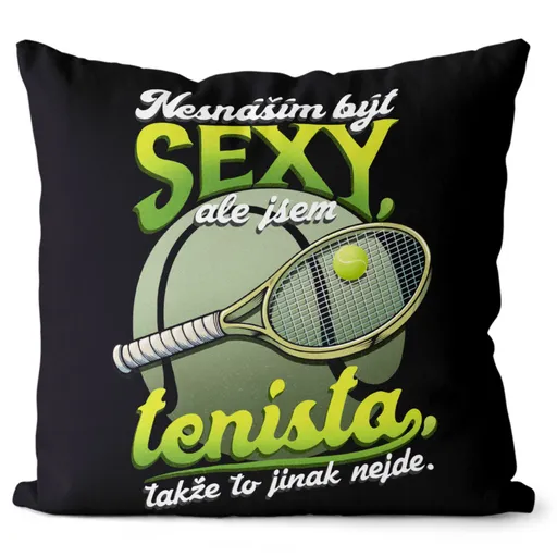 Polštář Sexy tenista (Velikost: 55 x 55 cm)