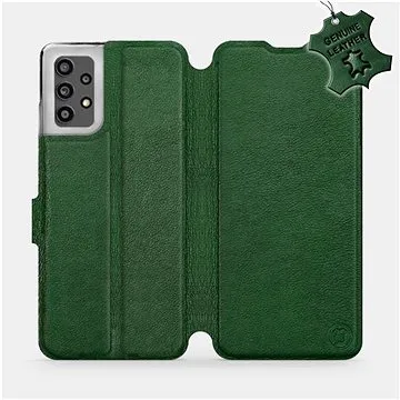 Kožené flip pouzdro na mobil Samsung Galaxy A32 LTE - Zelené -  Green Leather (5903516719587)