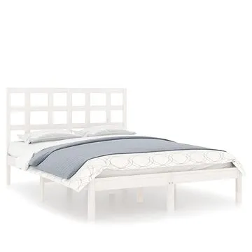 Rám postele bílý masivní dřevo 180 × 200 cm Super King, 3105486 (3105486)