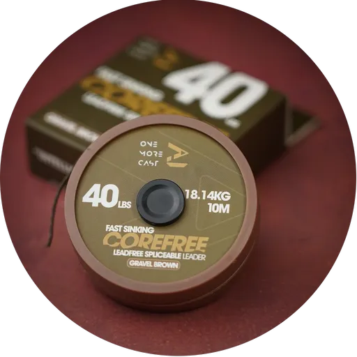 One more cast bezolovnatá šňůrka corefree leadfree leader 10 m 40 lb - gravel brown