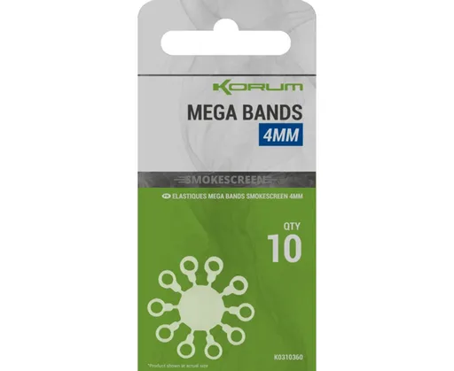 Korum Elastické kroužky Smokescreen Mega Bands - 4mm 10ks,Korum Elastické kroužky Smokescreen Mega Bands - 4mm 10ks
