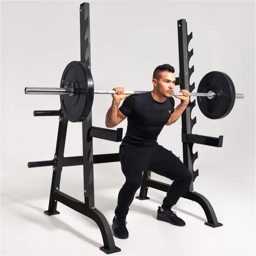 Gorilla Sports Stojan na dřepy Power Squat Rack, 186 cm