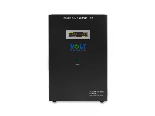 Zdroj záložní VOLT Sinus UPS 800 12V 230V 800W + baterie 55Ah Black
