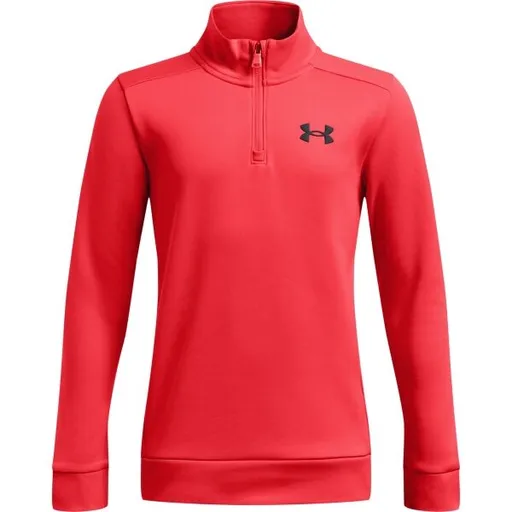 Under Armour ARMOUR FLEECE 1/4 ZIP Chlapecká mikina, červená, velikost L