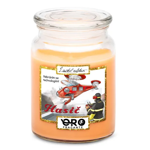 Svíčka Moderní hasič (Vůně svíčky: Tropické ovoce)