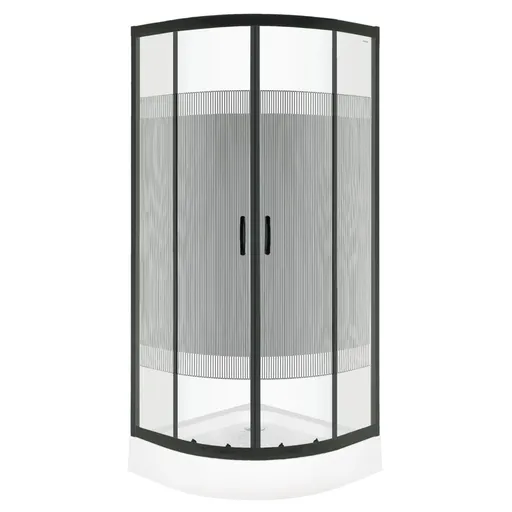 KERRA Kabina sprchová Xenia Duo ČERNÁ 90 (s vaničkou) 5907548114310