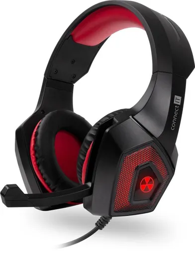 CONNECT IT BATTLE RNBW Ed. 2 herní sluchátka s mikrofonem, USB, 3,5mm Jack,ČERNO-ČERVENÁ
