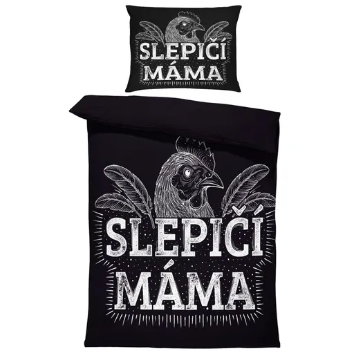 Povlečení Slepičí máma (Rozměr : 1x140/200 + 1x90/70)