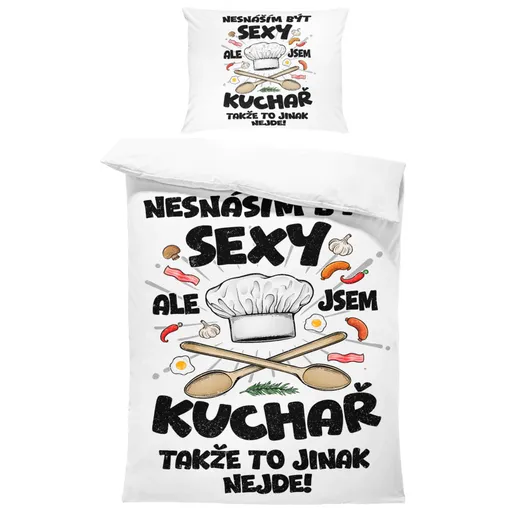 Povlečení Sexy kuchař (Rozměr : 1x140/200 + 1x90/70)