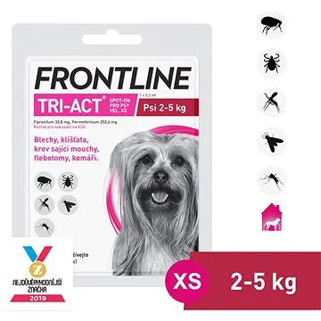 Frontline Tri-act spot-on pro psy XS (2 - 5 kg) 1 × 0,5 ml (3661103047971)